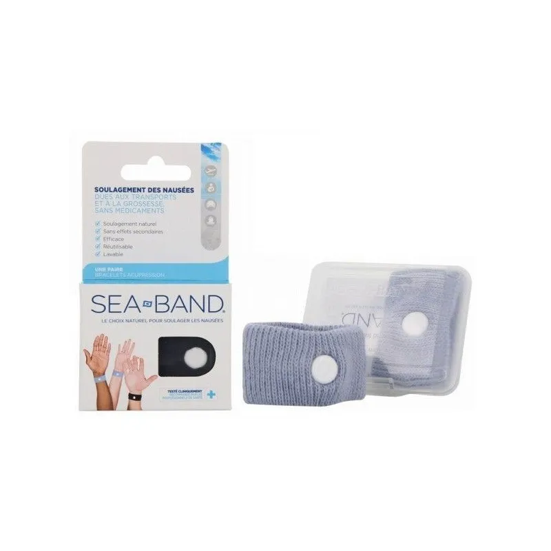 Sea Band Bracelets Anti-nausées Adulte Gris Sea Band Bracelets Anti-nausées Adulte Gris