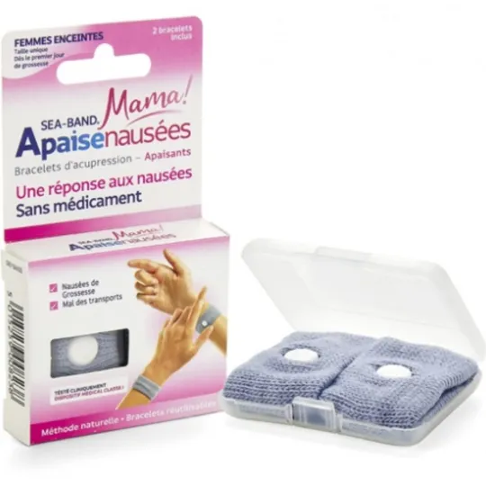 Sea Band Mama Bracelets Anti-nausées Gris Sea Band Mama Bracelets Anti-nausées Gris
