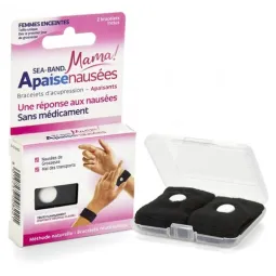 Sea Band Mama Bracelets Anti-nausées Noir