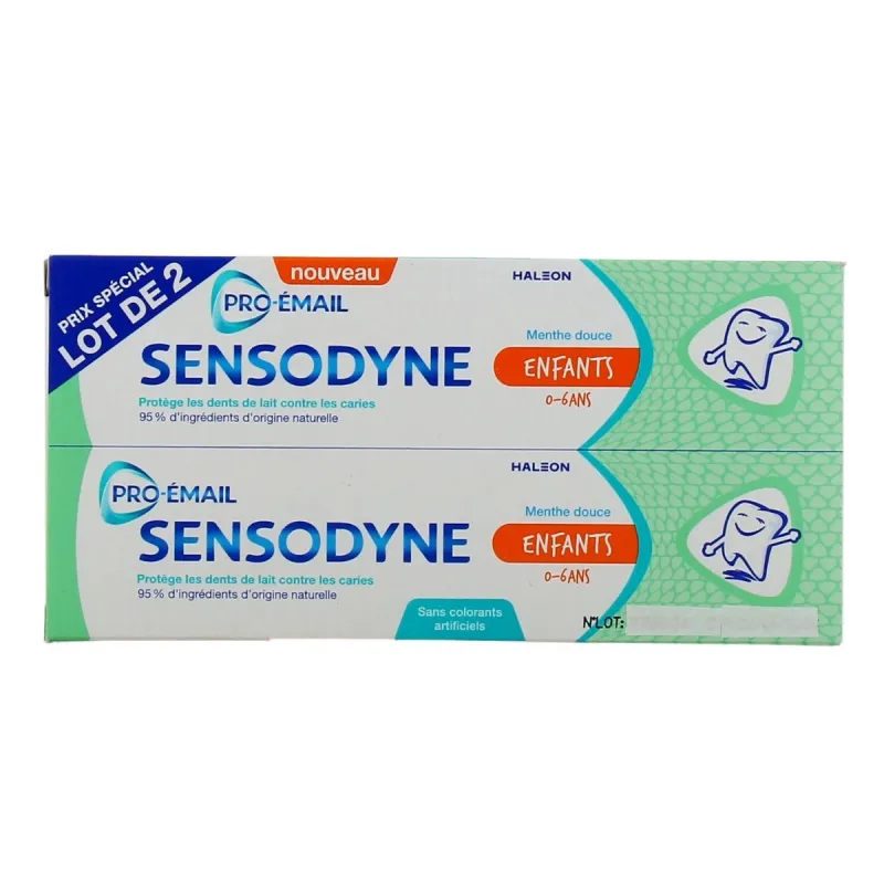 Sensodyne Enfants Dentifrice Menthe Douce 2X50ml Sensodyne Enfants Dentifrice Menthe Douce 2X50ml