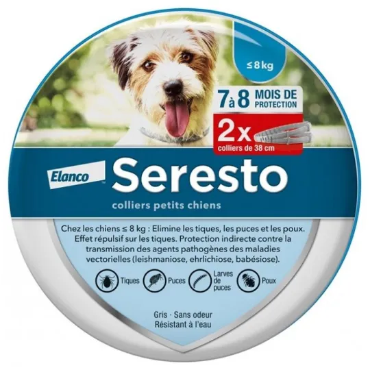 Seresto 2 Colliers Petit Chien de moins de 8kg