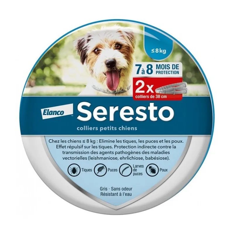 Seresto 2 Colliers Petit Chien de moins de 8kg