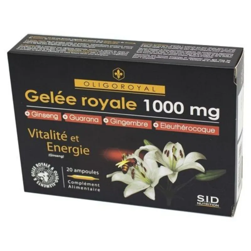 Sid Nutrition Oligoroyal Gelée Royale Vitalité et Energie 20 Ampoules