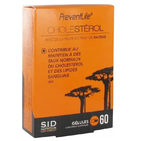 SID Nutrition Preventlife Cholestérol 60 gélules SID Nutrition Preventlife Cholestérol 60 gélules