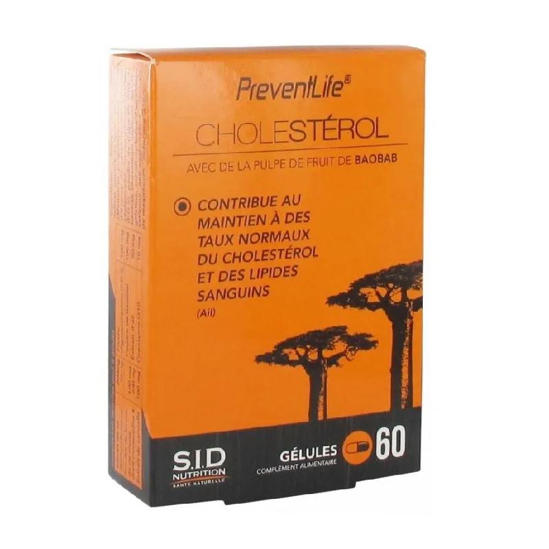 SID Nutrition Preventlife Cholestérol 60 gélules SID Nutrition Preventlife Cholestérol 60 gélules