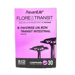 SID Nutrition Preventlife Flore & Transit 30 comprimés