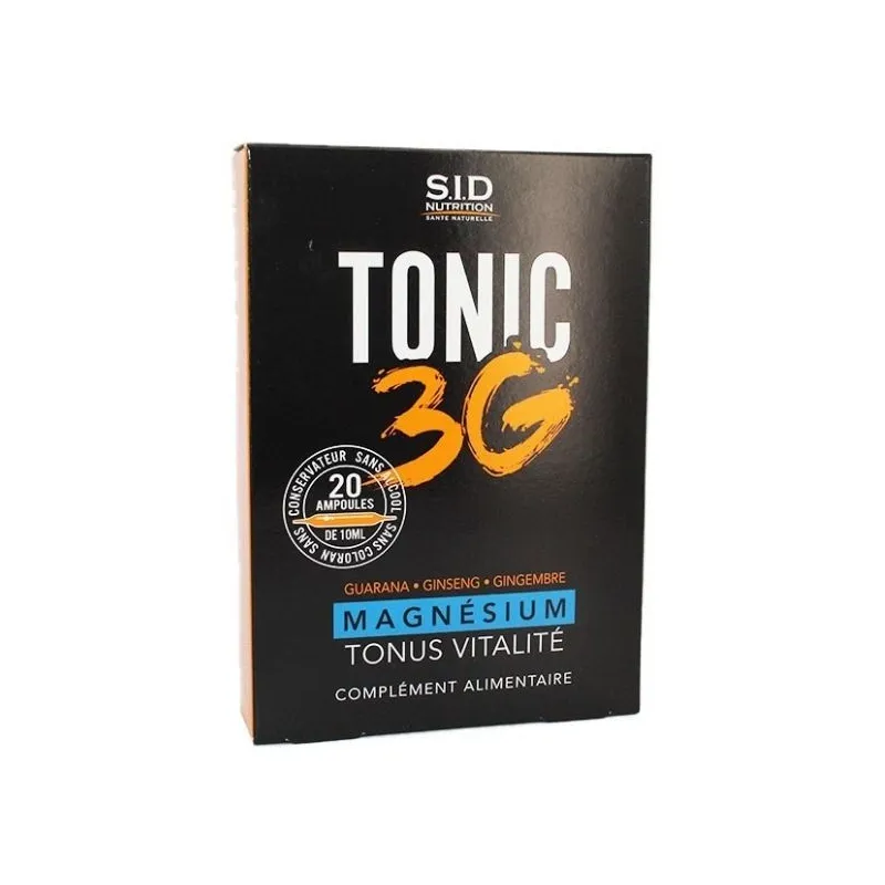 Sid Nutrition Tonic 3G Magnésium 20 Ampoules