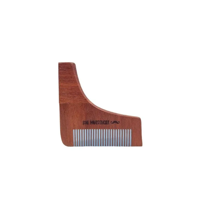 Big Moustache Peigne Taille Barbe en Bois Antistatique