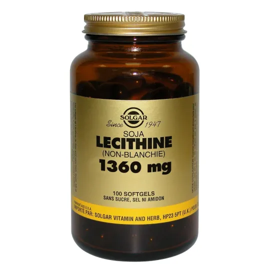 Solgar Lecithine non blanchie 1360mg 100 Gélules Végétales Solgar Lecithine non blanchie 1360mg 100 Gélules Végétales