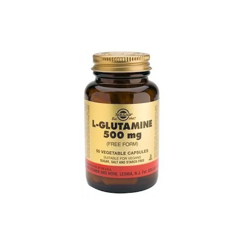 Solgar L-Glutamine 500mg 50 gélules végétales Solgar L-Glutamine 500mg 50 gélules végétales