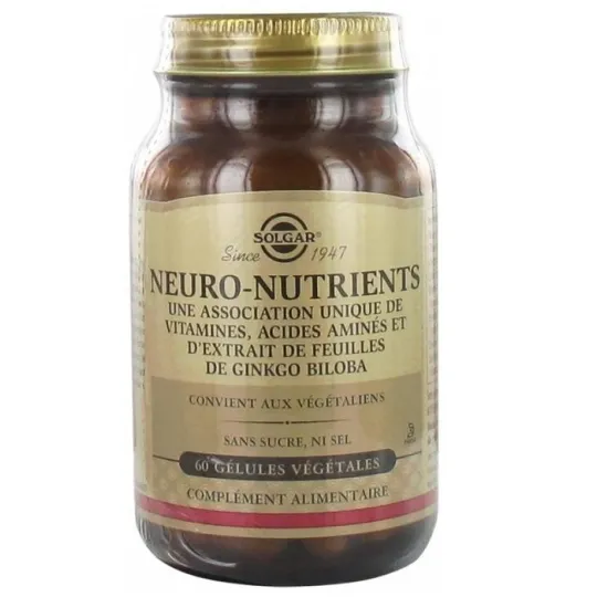 Solgar Neuro Nutrients 60 Gélules Végétales Solgar Neuro Nutrients 60 Gélules Végétales