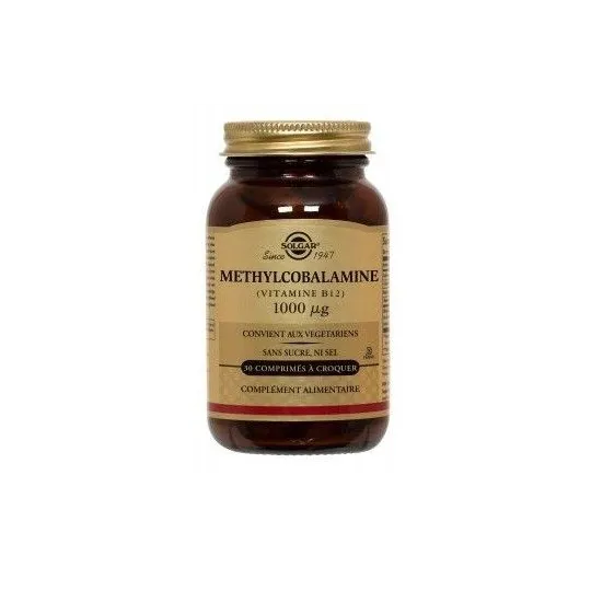 Solgar Vitamine B12 1000µg (Methylcobalamine) 30 comprimes Solgar Vitamine B12 1000µg (Methylcobalamine) 30 comprimes