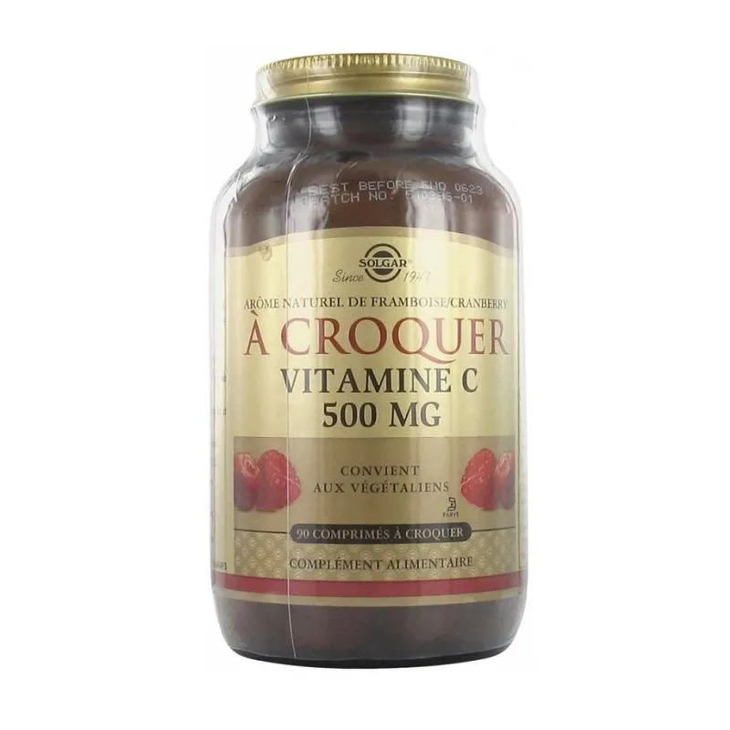 Solgar Vitamine C 500mg 90 Comprimés à Croquer Solgar Vitamine C 500mg 90 Comprimés à Croquer