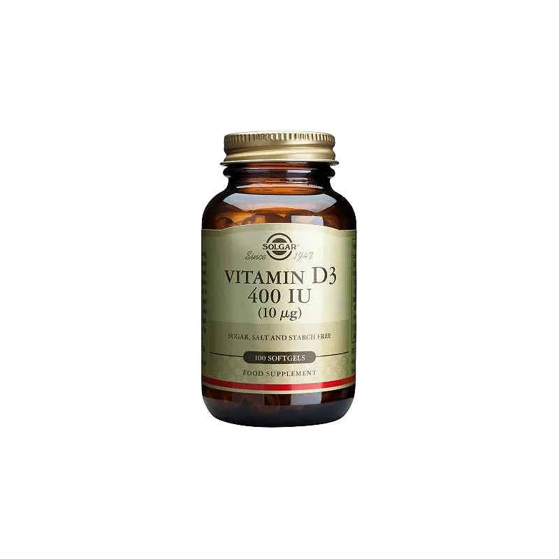 Solgar Vitamine D3 400UI 100 Gélules Végétales