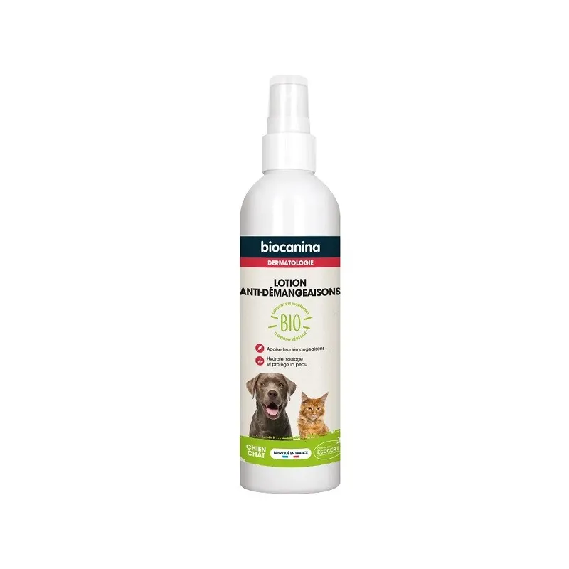 Biocanina Dermatologie Lotion Anti-démangeaisons Bio 240 ml