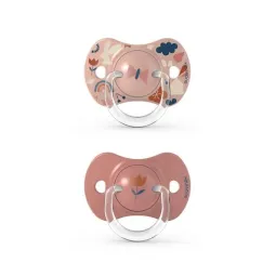 Suavinex 2 Sucettes Symétriques Silicone 6-18 mois -Forest Rose