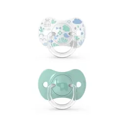 Suavinex 2 Sucettes Symétriques Silicone 6-18 mois -Memories bleu