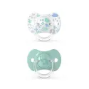 Suavinex 2 Sucettes Symétriques Silicone 6-18 mois -Memories bleu