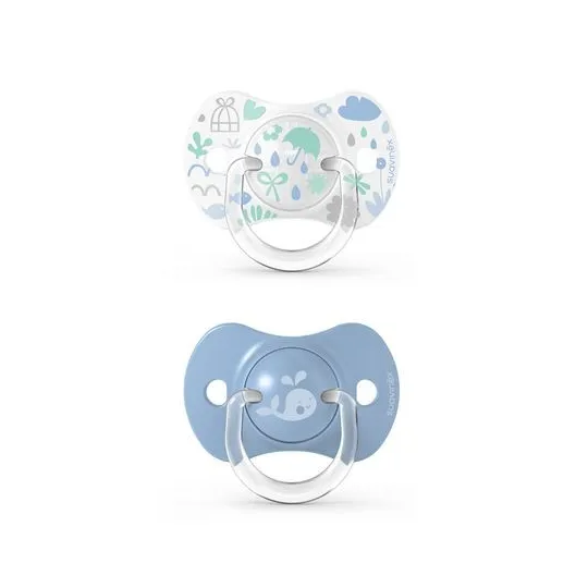 Suavinex 2 Sucettes Symétriques SX Pro +18mois-Memories bleu Suavinex 2 Sucettes Symétriques SX Pro +18mois-Memories bleu