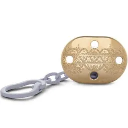 Suavinex Couture Attache Sucette Doré et Blanc