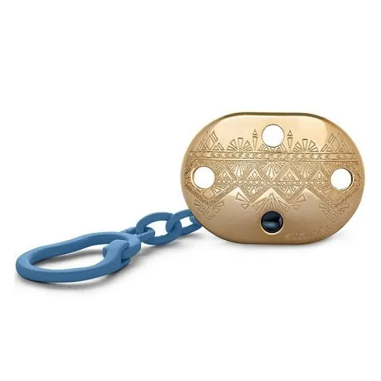 Suavinex Couture Attache Sucette Doré et Bleu Foncé