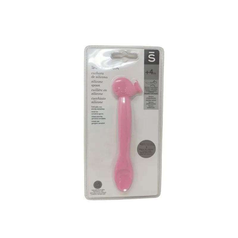 Suavinex Cuillère Silicone Rose +4 mois