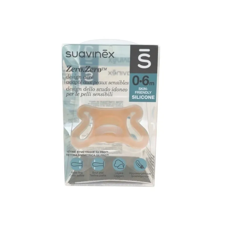 Suavinex Sucette Zero Zero 0-6 mois Abricot