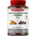 Super Diet Curcuma Curcumine et Piperine Bio Vegan 120 Gélules Super Diet Curcuma Curcumine et Piperine Bio Vegan 120 Gélules