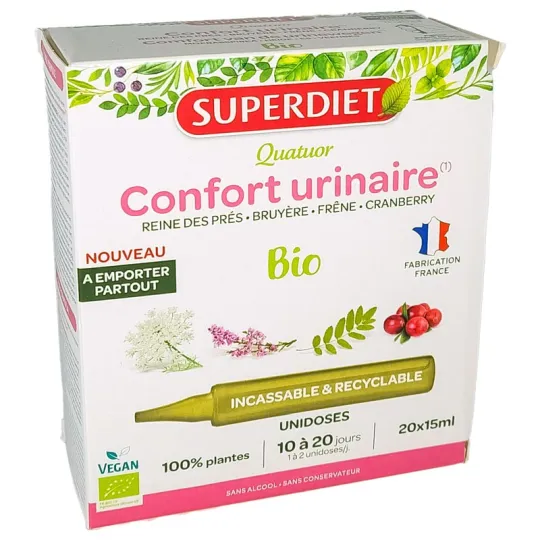 SuperDiet Bio Confort Urinaire Bio Vegan 20 Unidoses de 15ml SuperDiet Bio Confort Urinaire Bio Vegan 20 Unidoses de 15ml