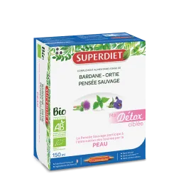SuperDiet Bio Ma Détox Ciblée Peau Ampoules 10X15ml