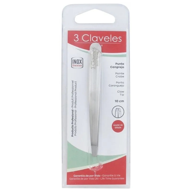 3 Clavelès Pince à Epiler Crabe 10cm