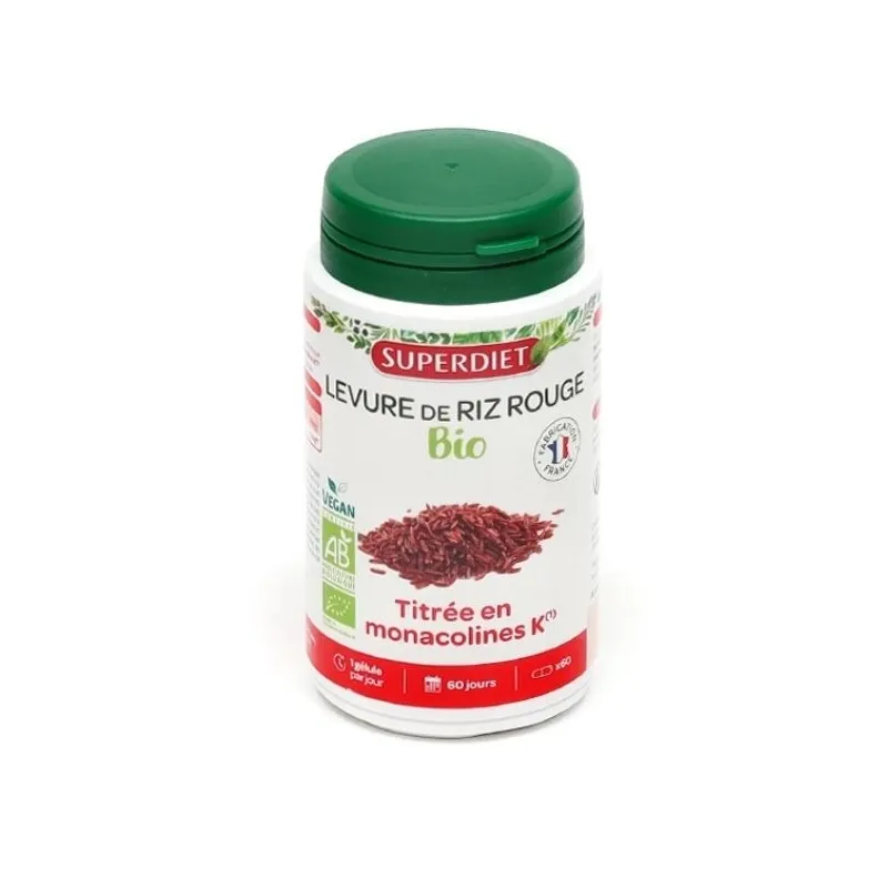 SuperDiet Levure de Riz Rouge 60 gelules SuperDiet Levure de Riz Rouge 60 gelules