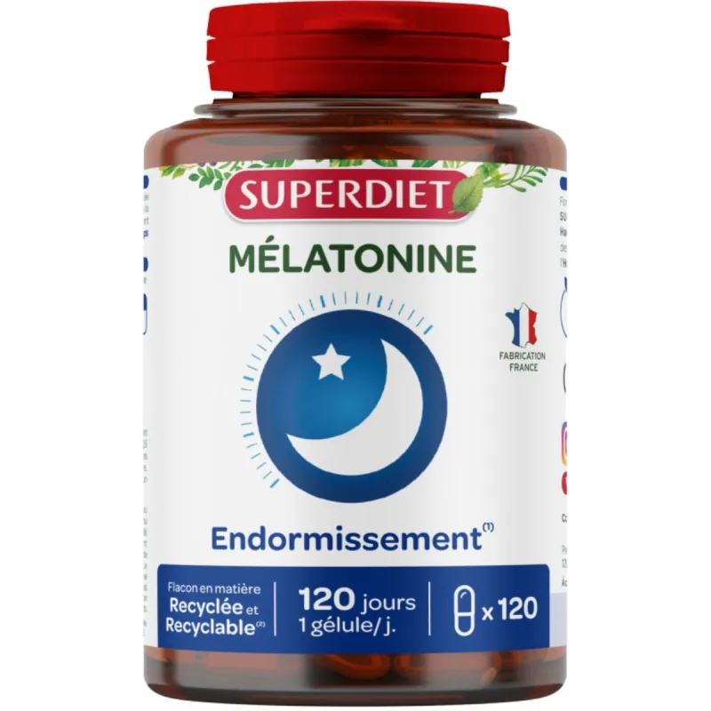 SuperDiet MéIatonine 120 Gélules SuperDiet MéIatonine 120 Gélules