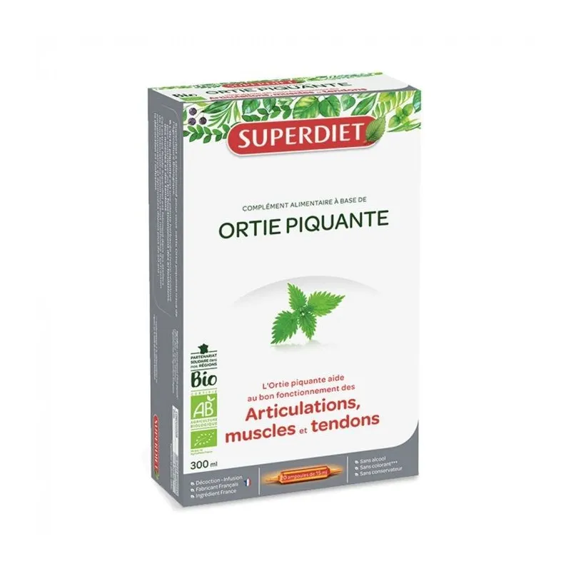 Superdiet Ortie Piquante Bio 20 Ampoules
