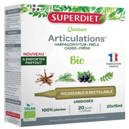 Superdiet Quatuor Articulations Bio 20 Ampoules de 15ml