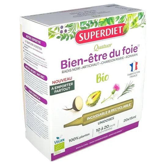 SuperDiet Quatuor Bien Etre du Foie Bio 20 Unidoses SuperDiet Quatuor Bien Etre du Foie Bio 20 Unidoses