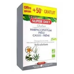 SuperDiet Quatuor Bio Articulations 30 ampoules de 15ml dont 50% gratuit