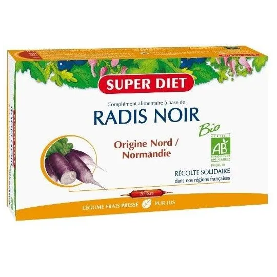 SuperDiet Radis Noir Bio 20 Ampoules SuperDiet Radis Noir Bio 20 Ampoules