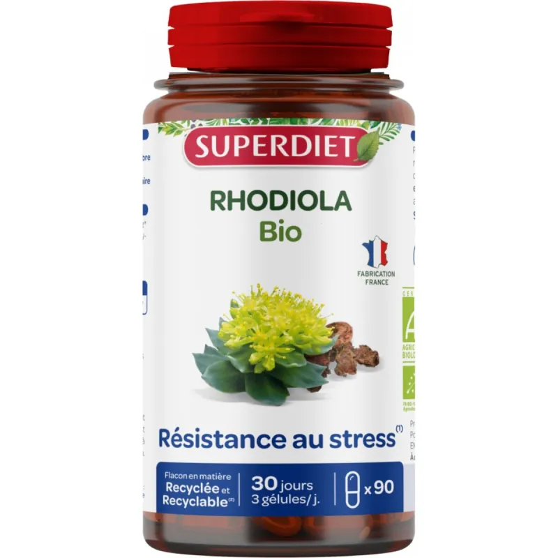 SuperDiet Rhodiola Bio Vegan 90 Gélules SuperDiet Rhodiola Bio Vegan 90 Gélules