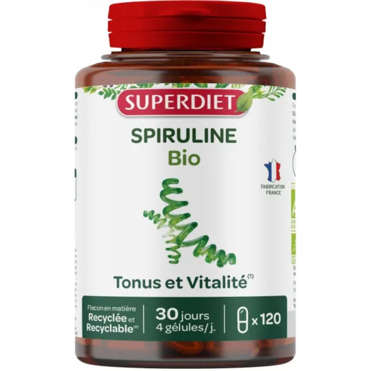 SuperDiet Spiruline Bio Vegan 120 gélules SuperDiet Spiruline Bio Vegan 120 gélules