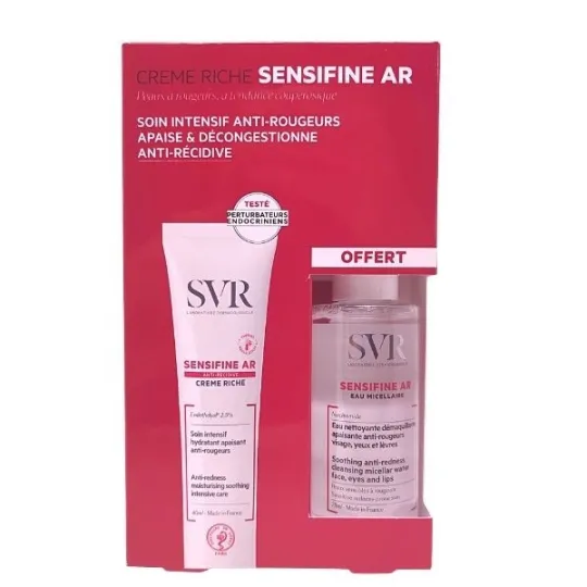 SVR Sensifine AR Crème Riche 40ml + Eau Micellaire 75ml OFFERTE SVR Sensifine AR Crème Riche 40ml + Eau Micellaire 75ml OFFERTE