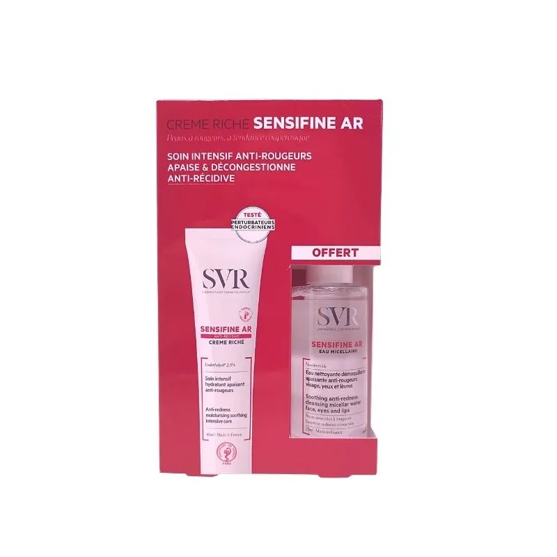 SVR Sensifine AR Crème Riche 40ml + Eau Micellaire 75ml OFFERTE SVR Sensifine AR Crème Riche 40ml + Eau Micellaire 75ml OFFERTE