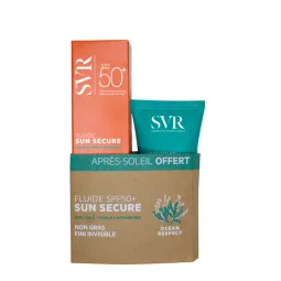 SVR Sun Secure Fluide SPF50+ 50ml + Lait Après-Soleil 50ml OFFERT