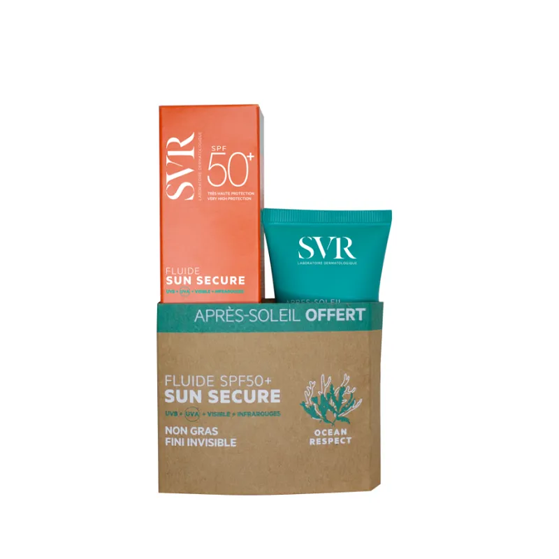 SVR Sun Secure Fluide SPF50+ 50ml + Lait Après-Soleil 50ml OFFERT SVR Sun Secure Fluide SPF50+ 50ml + Lait Après-Soleil 50ml OFFERT