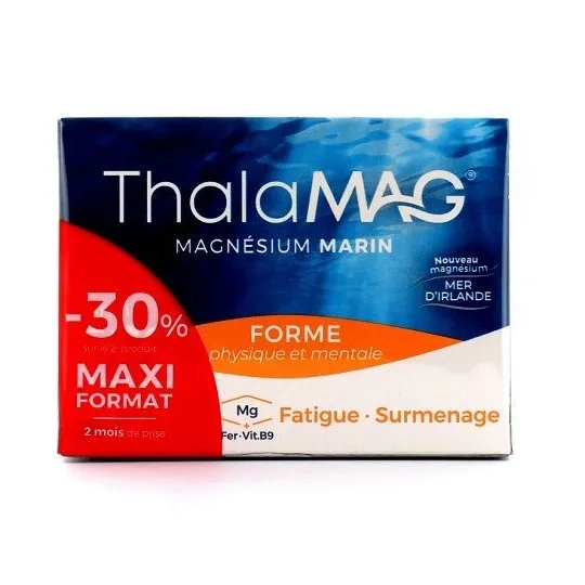 Thalamag Magnésium Marin Forme 2x60 gélules Thalamag Magnésium Marin Forme 2x60 gélules