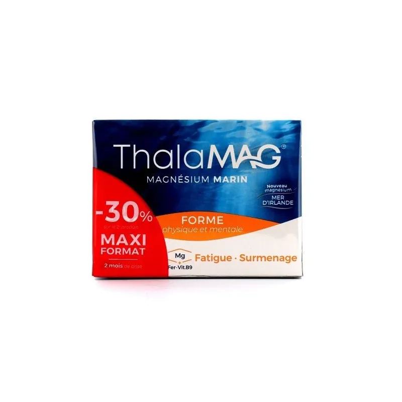 Thalamag Magnésium Marin Forme 2x60 gélules Thalamag Magnésium Marin Forme 2x60 gélules