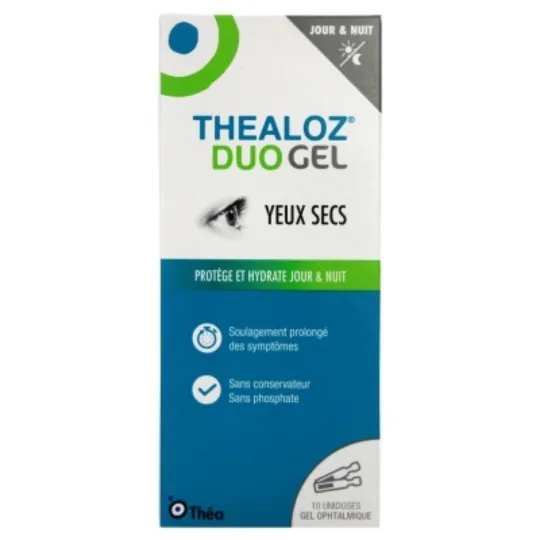 Théa Thealoz Duo Gel Yeux secs Jour & Nuit 10 Unidoses de 0.4g Théa Thealoz Duo Gel Yeux secs Jour & Nuit 10 Unidoses de 0.4g