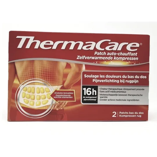 Thermacare 2 Patchs Auto Chauffant Bas du Dos Thermacare 2 Patchs Auto Chauffant Bas du Dos