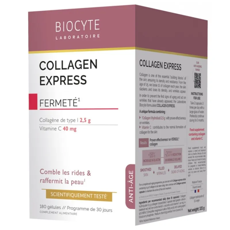 Biocyte Collagen Express Fermeté 180 gélules Biocyte Collagen Express Fermeté 180 gélules