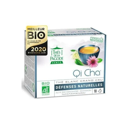 Thés de la Pagode Qi Cha Bio Défenses Naturelles 18 sachets Thés de la Pagode Qi Cha Bio Défenses Naturelles 18 sachets